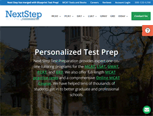 Tablet Screenshot of nextsteptestprep.com